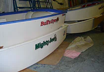 Repaired small boat hulls